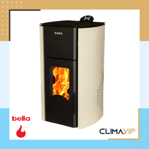 Пелетна камина с водна риза Bella Royal, 18kW, слонова кост