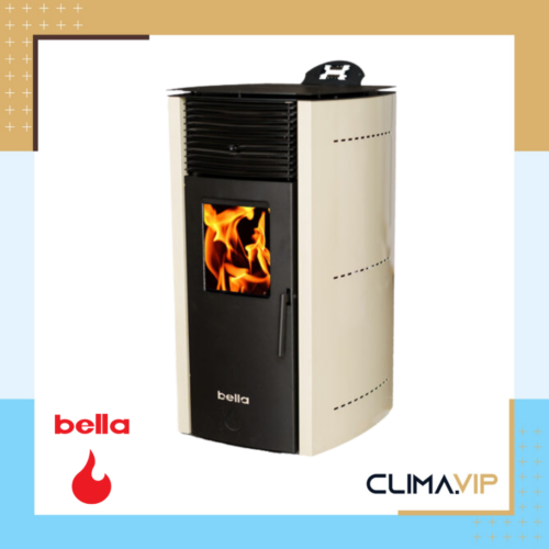 Суха пелетна камина Bella Regina, 8kW, слонова кост