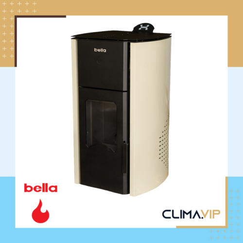 Пелетна камина с водна риза Bella Royal, 25kW, слонова кост