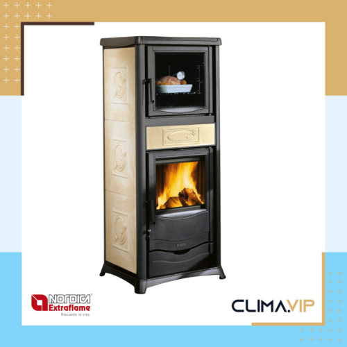 Печка на дърва с готварска фурна ROSSELLA PLUS FORNO EVO, 10.6 kW, А+