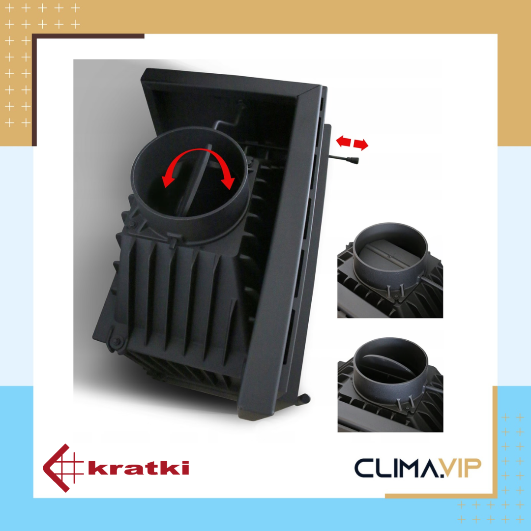 Ъглова камина на дърва за вграждане Kratki Simple, 8.0 kW, А+