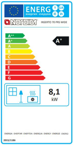 Камина на дърва за вграждане La Nordica INSERTO 70 PRS WIDE – 9.4 kW, А+