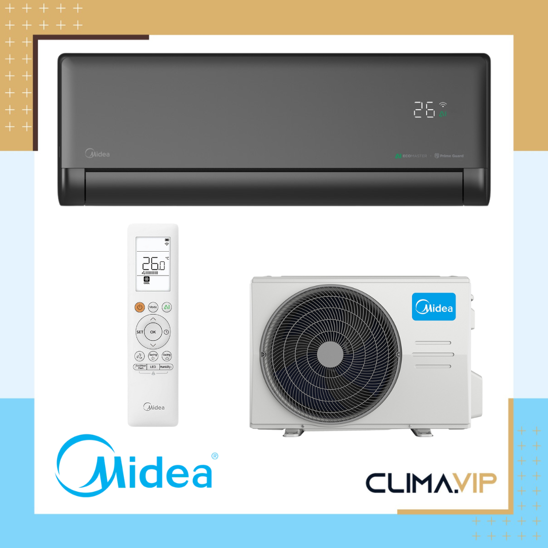 Инверторен климатик с изкуствен интелект Midea Solstice EZB-09RD6-I/EZ-09RD6H-O, 9 000 BTU, Клас А+++