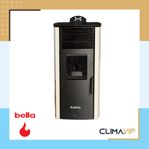 Суха пелетна камина Bella Regina, 10kW, слонова кост