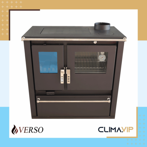 Готварска печка Verso CS Plus Inox Ceramic-суха, 7.7kW, с иноксова фурна и керамичен плот