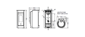 Чугунена печка на дърва Thermorossi Moma – 10.1kW