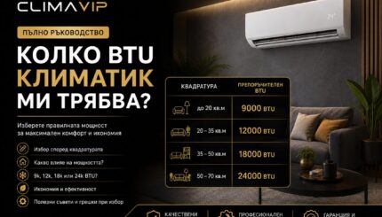 Колко BTU климатик ми трябва? (Пълно ръководство)