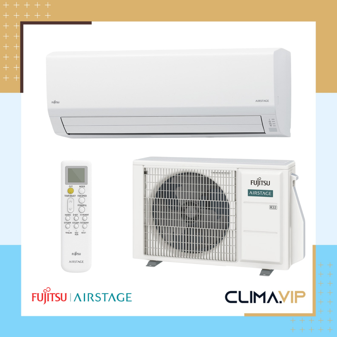Инверторен стенен климатик Fujitsu Airstage ASEH24KLCBL/ AOEH24KLCB, 24 000 BTU, Клас A++